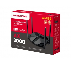 Mercusys AX3000 Dual-Band Wi-Fi 6 Router | MR85X | 802.11ax | Ethernet LAN (RJ-45) ports 3 | Mesh Support Yes | MU-MiMO No | No mobile broadband