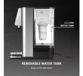 Caso Turbo hot water dispenser | HW 630 | Water Dispenser | 2600 W | 2.5 L | Plastic/Stainless Steel | Black/Stainless Steel