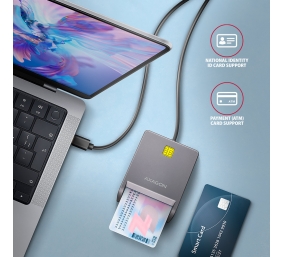 AXAGON USB-C Smart Card FlatReader | CRE-SM3TC