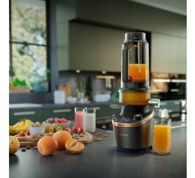 Philips Flip&amp;Juice HR3770/10 Kokteilinė su sulčiaspaudės funkcija, 2 L, 1500 W, Juoda/Vario