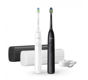 Philips Sonicare 5300 Series HX7109/01 2-pack Elektrinis dantų šepetėlis, Juoda, Balta