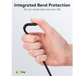 Goobay USB-C to USB-A Supersoft Textile Cable with Metal Plugs | 74526 | USB-C to USB-A