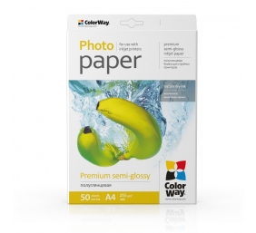 ColorWay Photo Paper, 50 sheets | Premium Semi-Glossy | 255 g/m² | A4