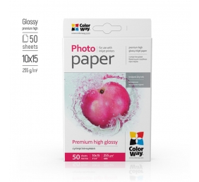 ColorWay Photo Paper, 50 sheets | 255 g/m² | 10x15 | Premium High Glossy