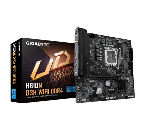 Gigabyte H610M D3H WIFI DDR4 | Processor family Intel | Processor socket LGA1700 | Supported hard disk drive interfaces SATA, M.2 | Number of SATA connectors 4
