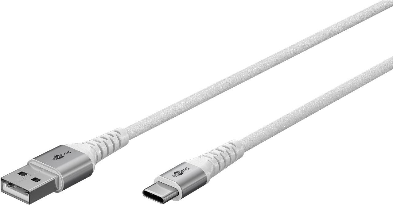 Goobay | USB-C to USB-A Supersoft Textile Cable with Metal Plugs | 74531
