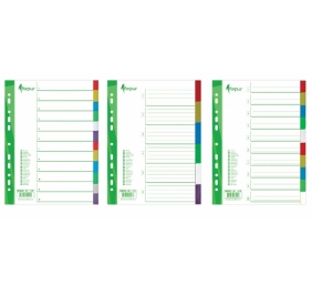 Skiriamieji lapai Forpus, A4, 1-6 spalvos, plastikiniai