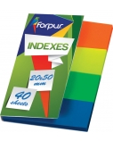 Indeksai Forpus, 20x50mm, spalvoti, plastikiniai (4x40)