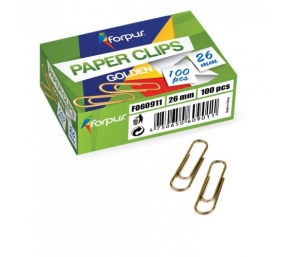 Sąvaržėlės Forpus, geltono metalo, 26mm, apvalios (100)