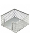 Dėžutė lapeliams Forpus, 9.5x9.5cm, sidabrinė, perforuoto metalo  1005-007