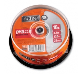 Diskas DVD+R Acme 4.7GB, 16x, rietuvė (25)