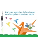 Popierius, spalvotas SMLT, A4, 80 g, vienpusis, 8 lapai,  klijuotas