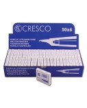 Rašalo kapsulės Cresco, trumpos , juodos (6 vnt.)  1223-006