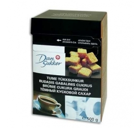 Cukrus Dan Sukker, rudas, gabalinis, 500g