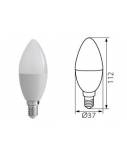 Lemputė šviesos diodų „LED“ Kanlux, C37, 8W, 600lm, E14-NW