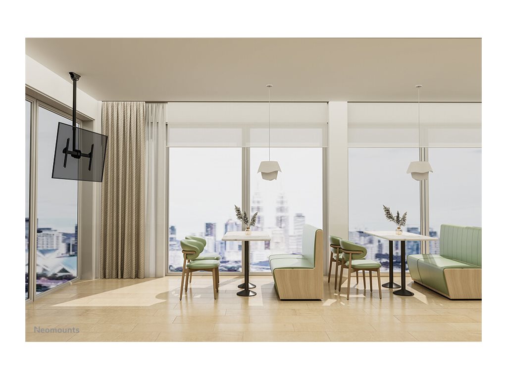 Neomounts CL35-440BL16L Monitor/TV Mount Ceiling | Adjustable Height, Rotate, Tilt, Swivel | 37-70 " | Maximum weight (capacity) 50 kg | Black