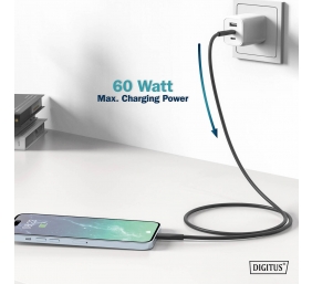 Digitus Silicone connection cable, 0.5 m | AK-300341-005-S | USB-C to USB-C