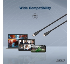 Digitus Silicone connection cable, 0.5 m | AK-300341-005-S | USB-C to USB-C