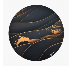 Arozzi Zona Round Floor Pad | Black/Gold