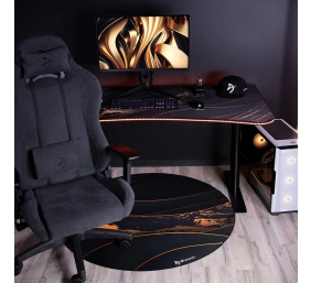 Arozzi Zona Round Floor Pad | Black/Gold