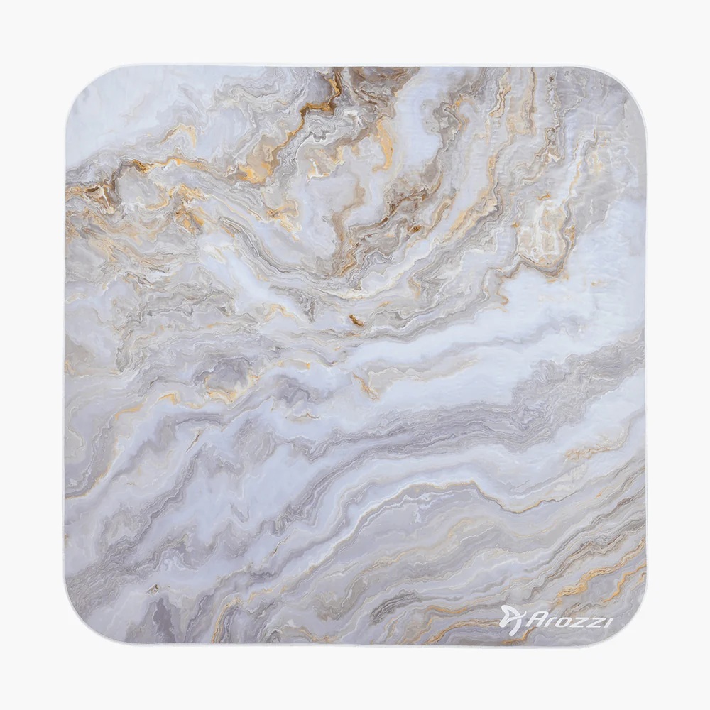 Arozzi Zona Square Floor Pad | White Marble