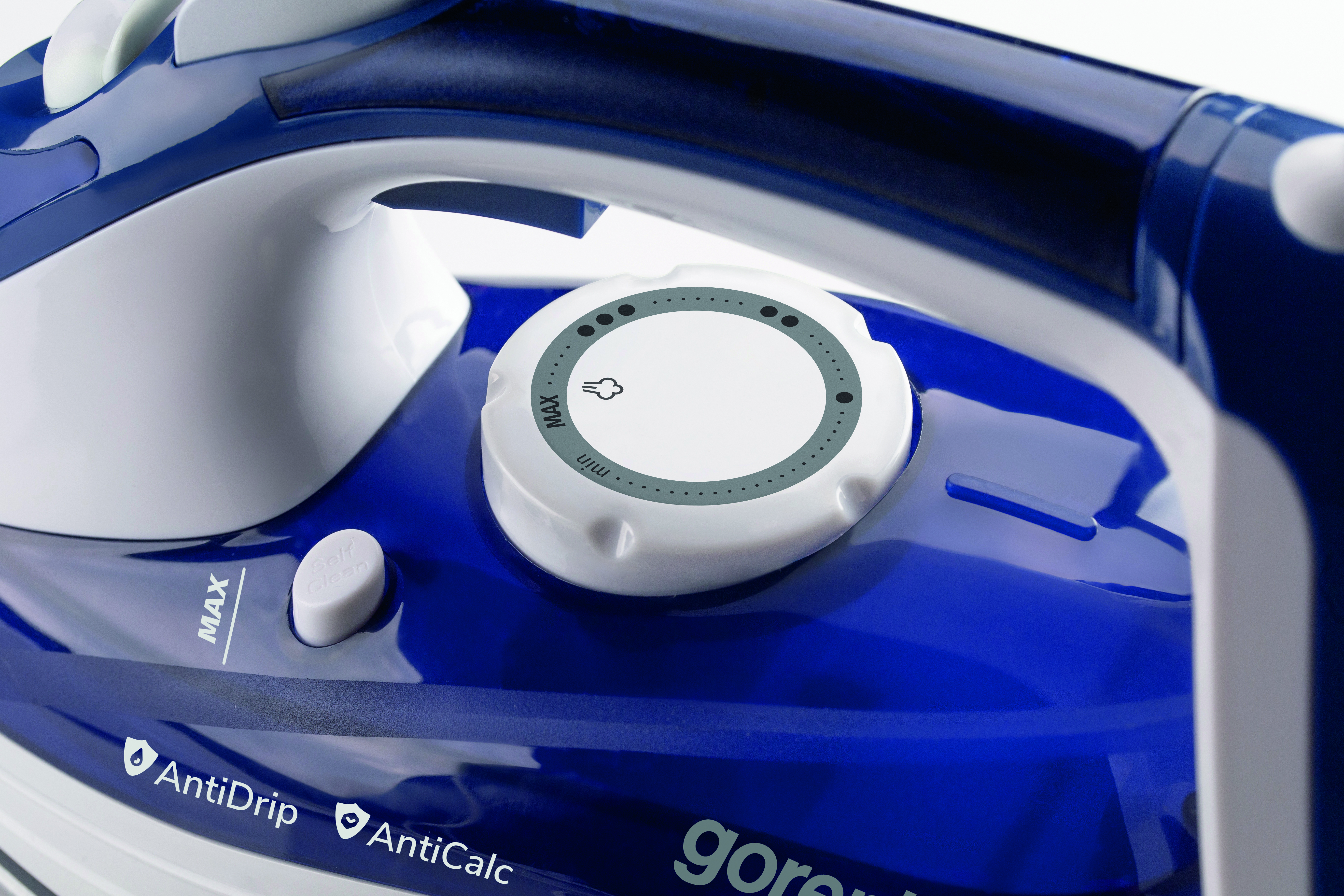 Gorenje | Steam Iron | SIH2600BLC | Steam Iron | 2600 W | Water tank capacity 350 ml | Continuous steam 30 g/min | Steam boost performance 95 g/min | Blue/White