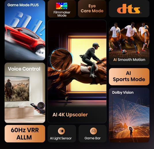 Hisense UHD Smart TV | 43A6Q | 43" | Smart TV | VIDAA OS | UHD | Black