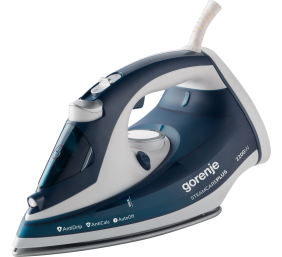 Gorenje | Steam Iron | SIH2200TQC | Steam Iron | 2200 W | Water tank capacity 300 ml | Continuous steam 30 g/min | Steam boost performance 90 g/min | Blue/White