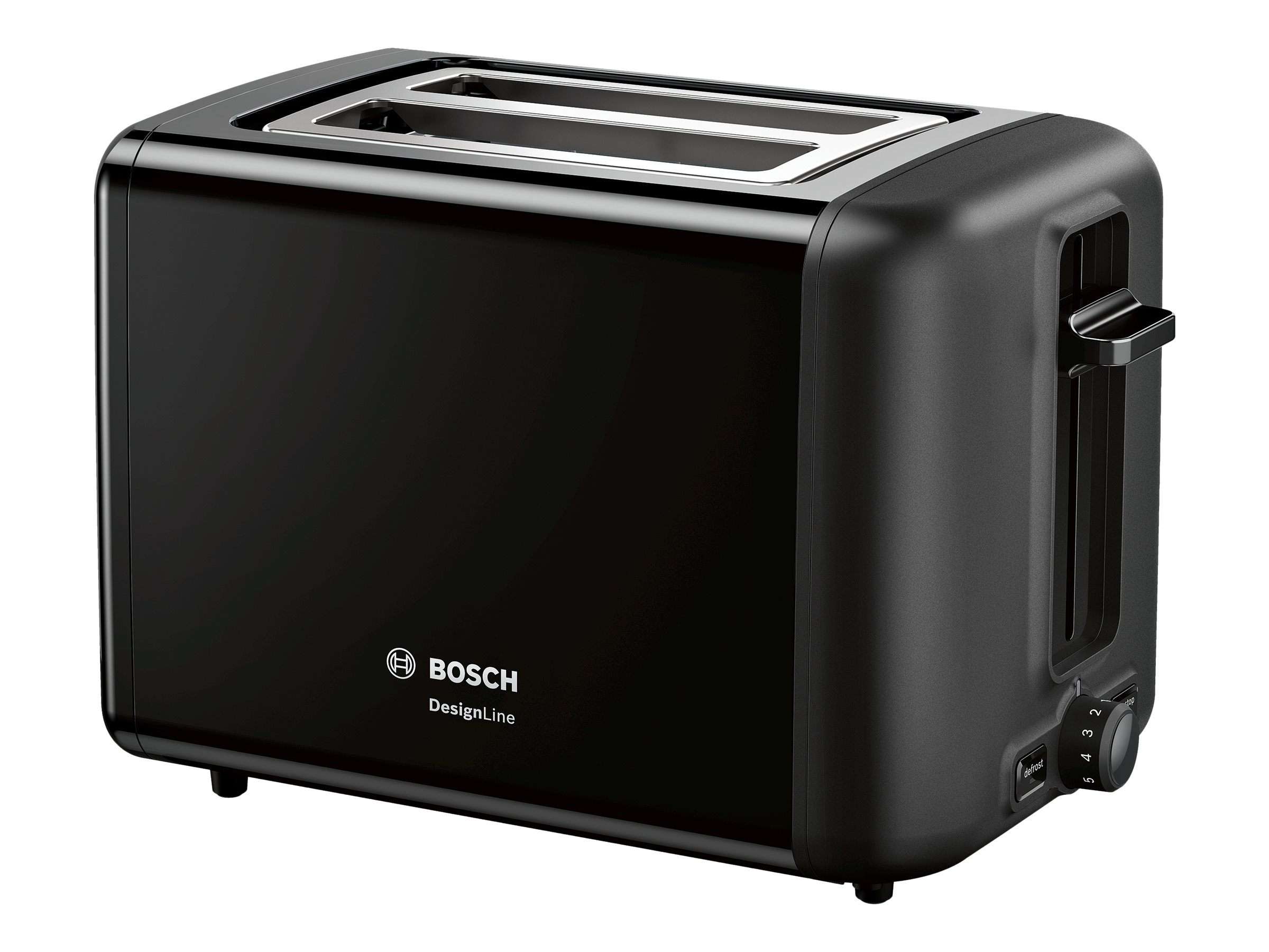 Bosch | DesignLine Toaster | TAT3P423 | Power 970 W | Number of slots 2 | Housing material Stainless steel | Black