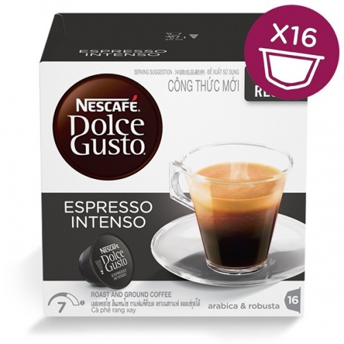 Nescafe Dolce Gusto Espresso Intenso Kava, 16 kapsulių dėžutėje