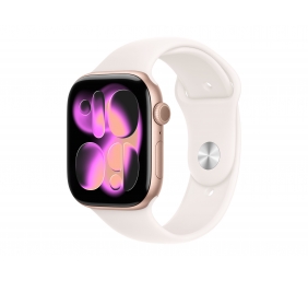 Apple Watch Series 11 GPS + Cellular 46mm Rose Gold Aluminium Case with Light Blush Sport Band - M/L | Apple