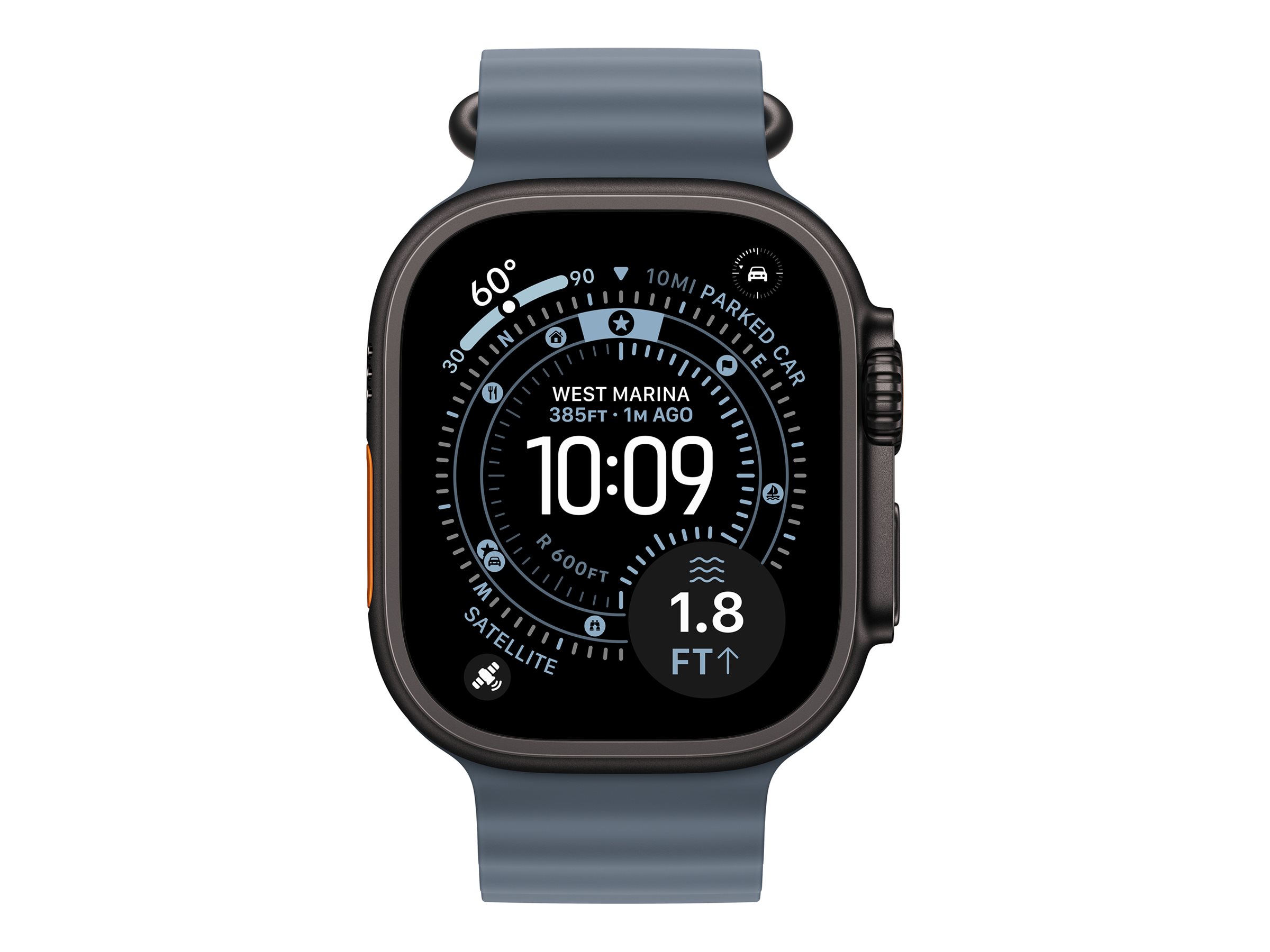 Apple 49mm Anchor Blue Ocean Band - Black Titanium Finish | Apple