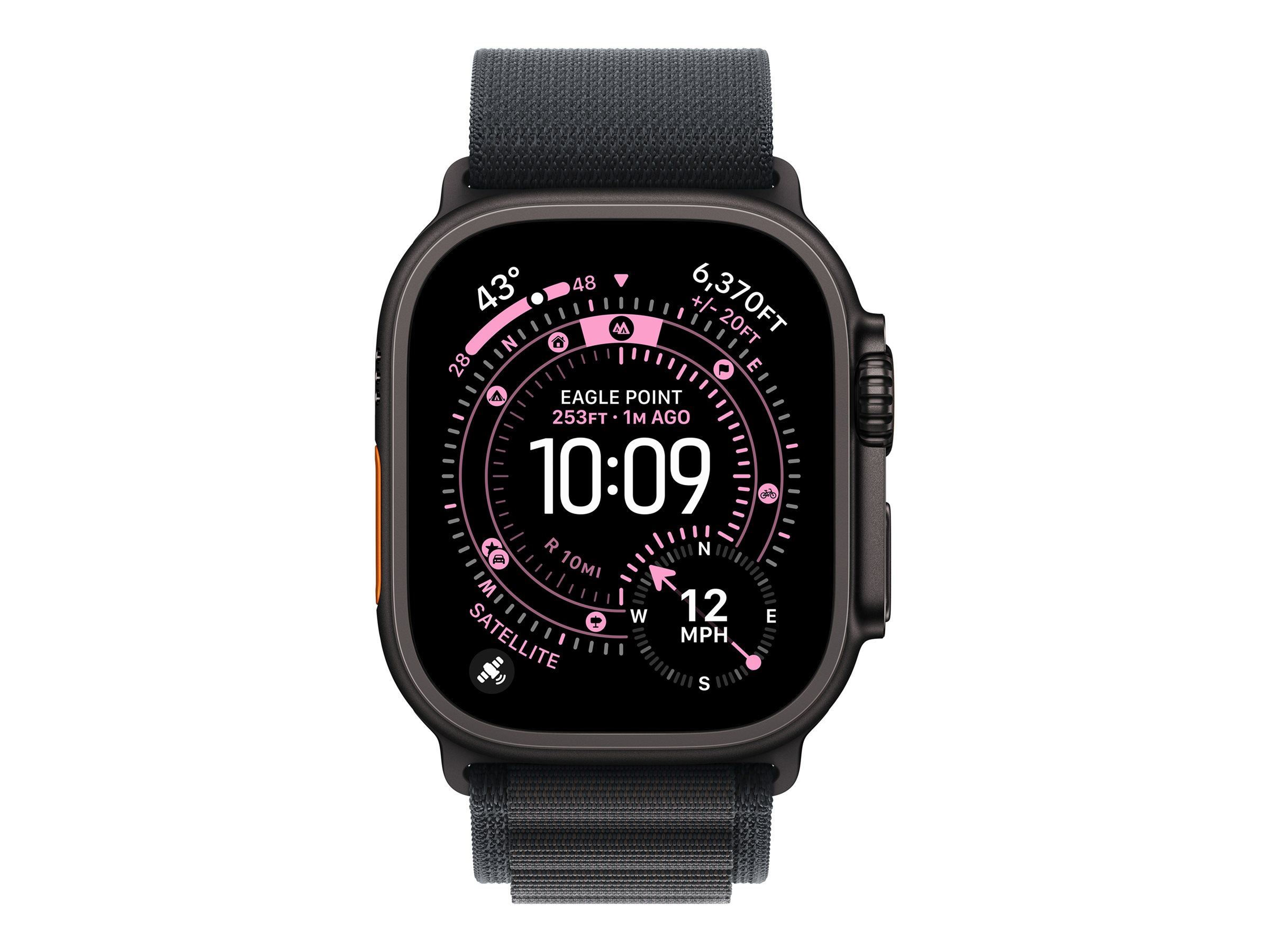 Apple 49mm Black Alpine Loop - Small - Black Titanium Finish | Apple