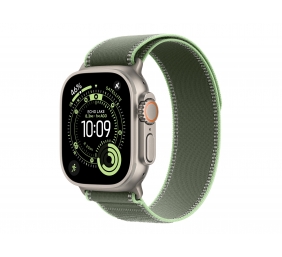 Apple 49mm Green/Neon Trail Loop - S/M - Natural Titanium Finish | Apple