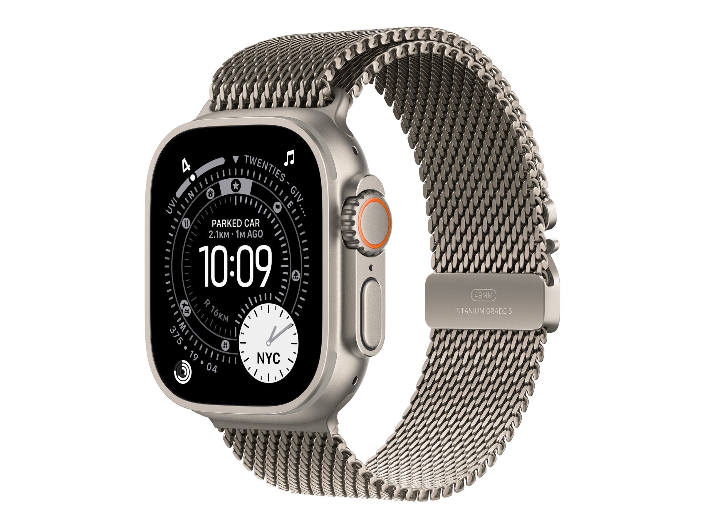Apple 49mm Natural Titanium Milanese Loop - Large | Apple