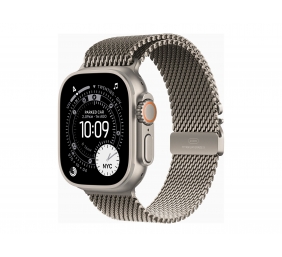 Apple Watch Ultra 3 GPS + Cellular 49mm Natural Titanium Case with Natural Titanium Milanese Loop - Medium | Apple