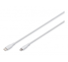 Digitus Lightning silicone connection cable, USB-C - Lightning, 1m | AK-600110-010-W