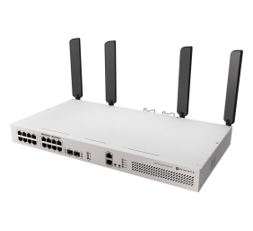 MikroTik Cloud Router Switch with RouterOS L5 Rackmount Case | CRS418-8P-8G-2S+5axQ2axQ-RM