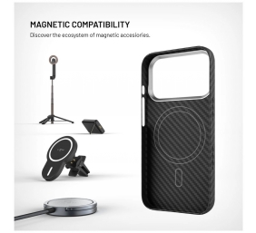 Fixed MagVelar | Back cover | Apple | iPhone 17 Pro | Aramid | Black | MagSafe Support