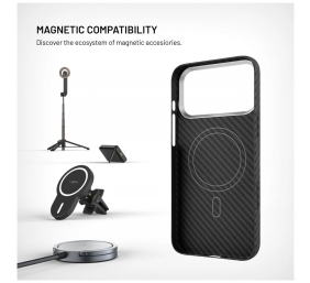 Fixed MagVelar | Back cover | Apple | iPhone 17 Pro Max | Aramid fibers | Black