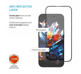 Fixed Screen protector | Apple | iPhone 17 Pro | Tempered glass | Black | Armor with Anti-dust applicator and AR layer