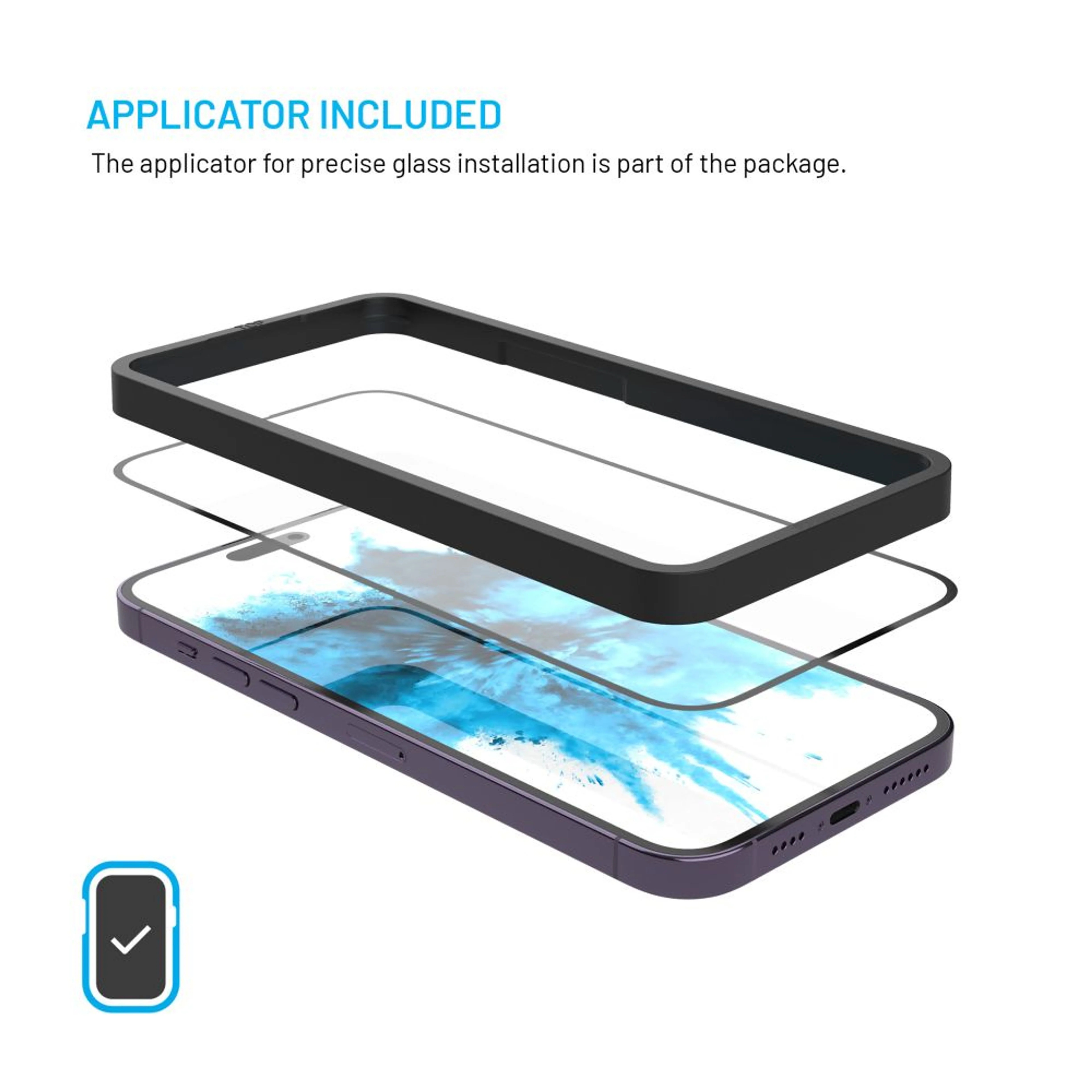 Fixed Screen protector | Apple | iPhone 17 Pro | Tempered glass | Black | Full Cover 2.5D