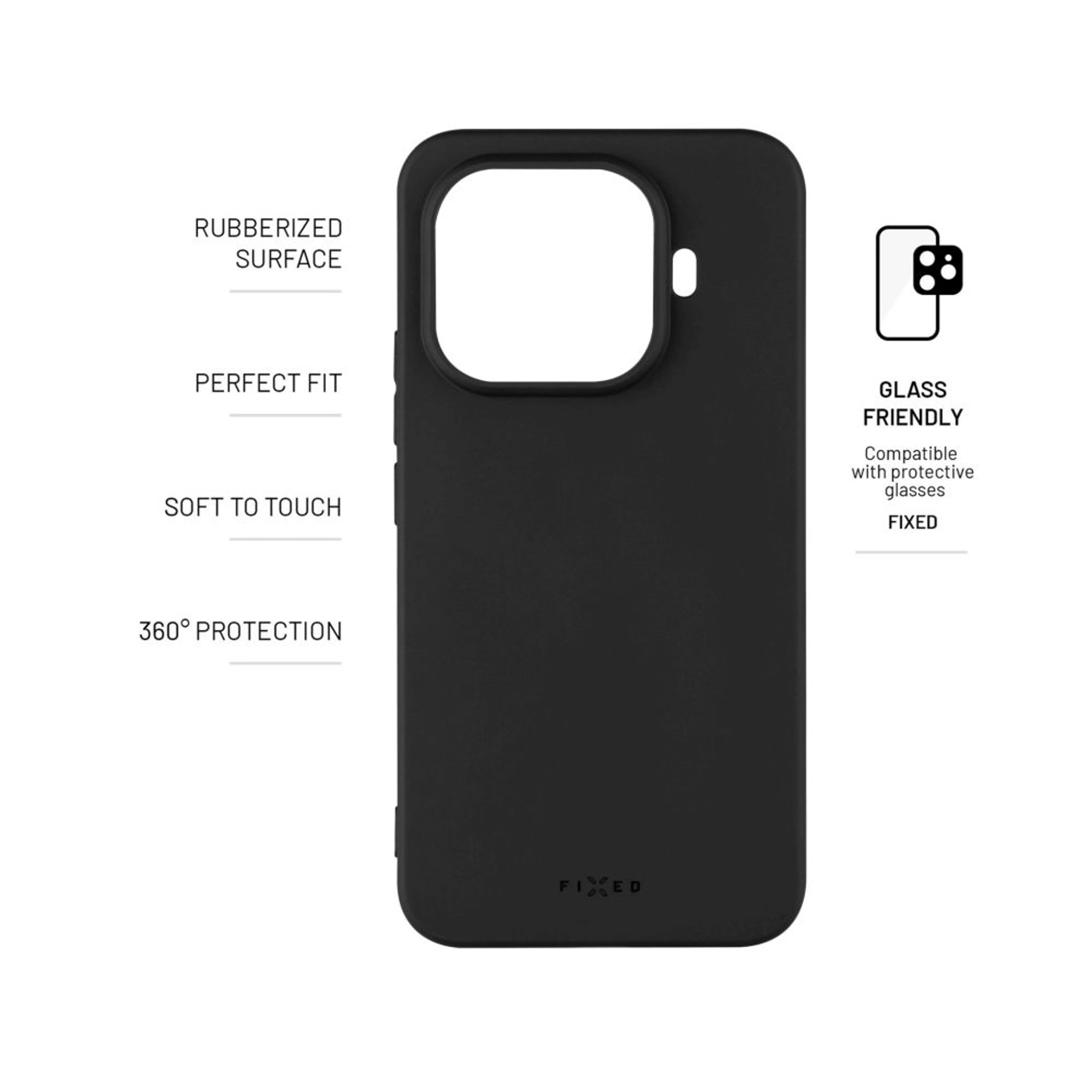 Fixed Story | Back cover | Xiaomi | 15T Pro | Rubberized | Black