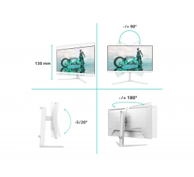 Philips | 27M2N3501PA/00 | 27 " | Fast IPS | Quad HD | 16:9 | 260 Hz | 1 ms | 2560 x 1440 pixels | 300 cd/m² | HDMI ports quantity 2 | White