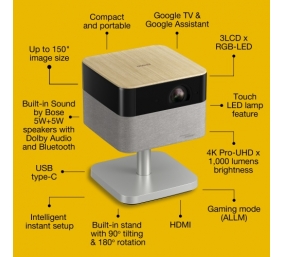 Epson | EF-72 | 1000 ANSI lumens | Oak