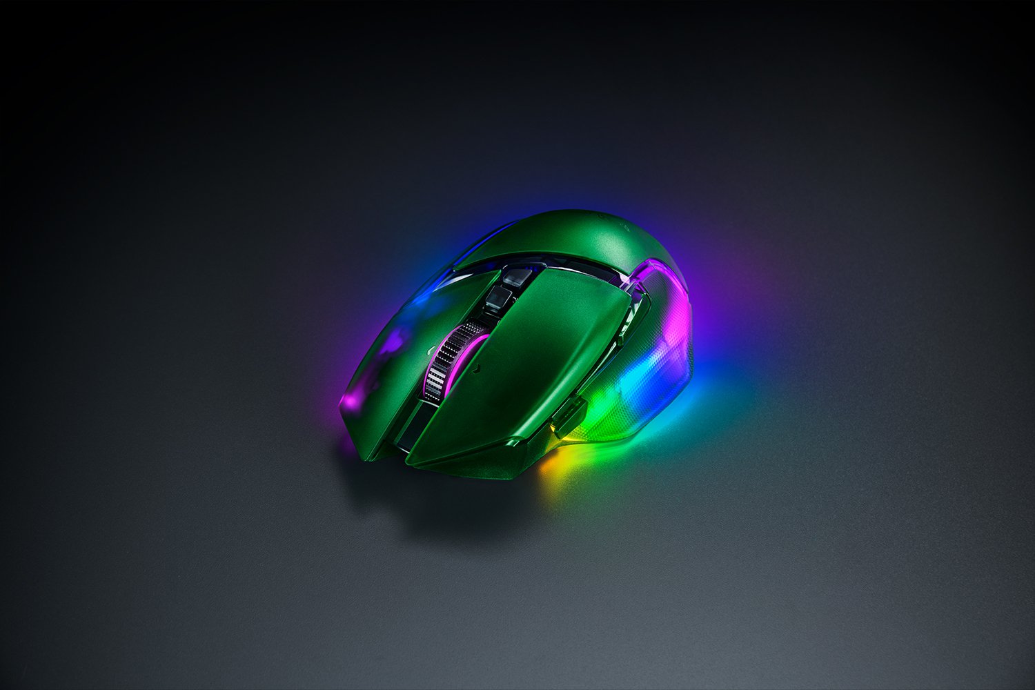 Razer | Basilisk V3 Pro 35K | Gaming Mouse | Wireless/Wired | Phantom Green Edition