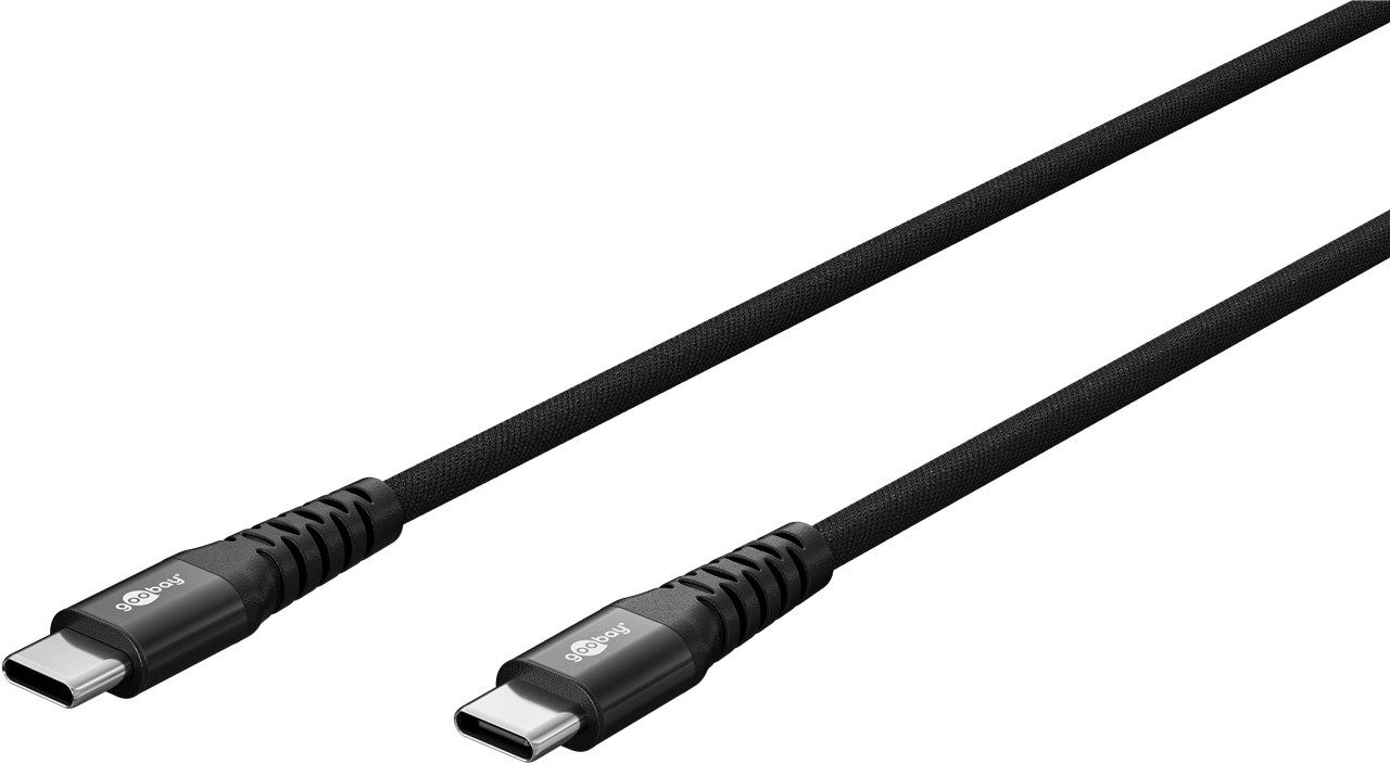 Goobay USB-C Supersoft Textile Cable with Metal Plugs | 73954