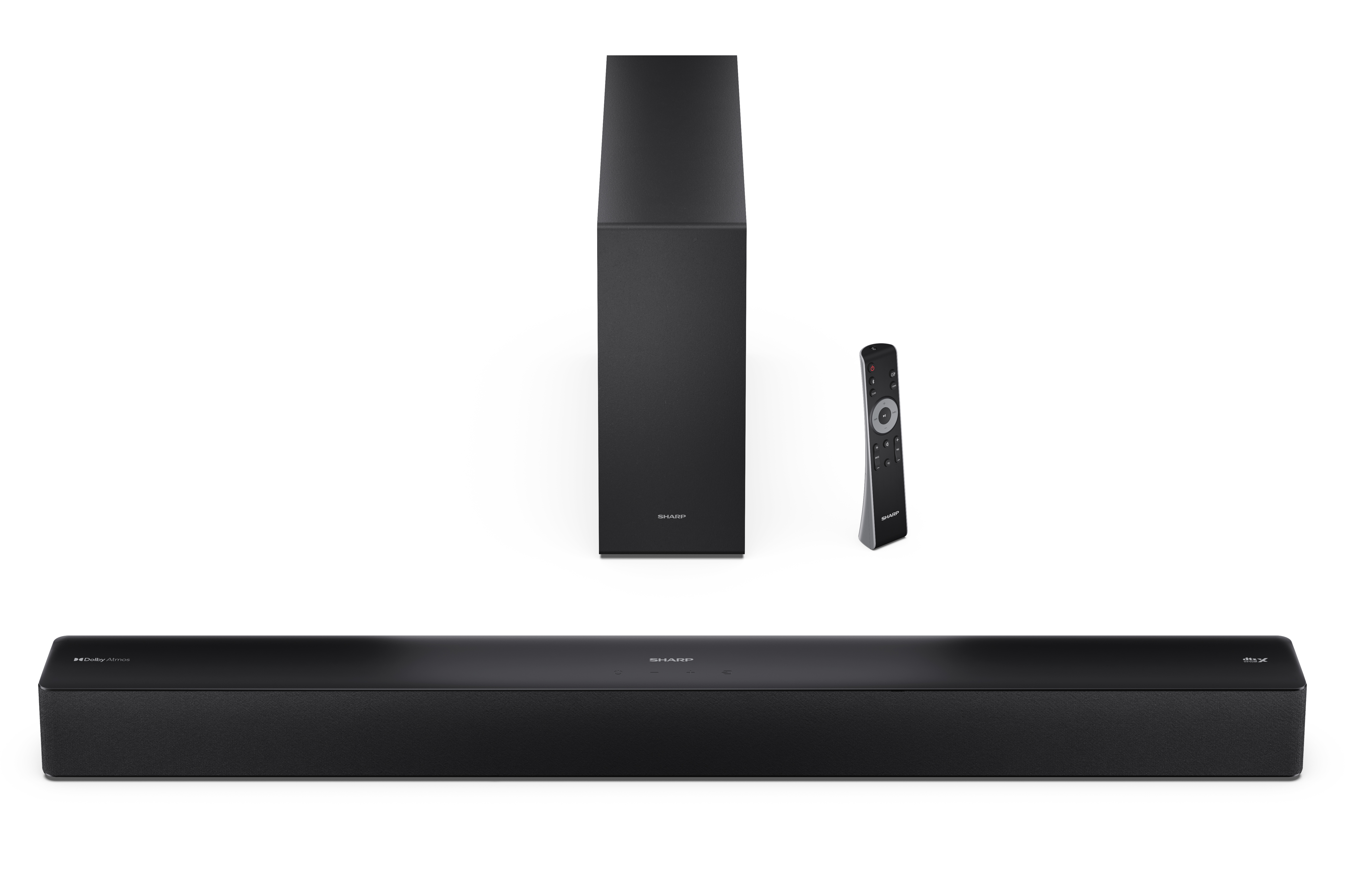 Sharp 2.1 Dolby Atmos/DTS Virtual:X Soundbar with Slim Wireless Subwoofer | HT-SBW310 | 330 W | Bluetooth | Black | Wireless connection