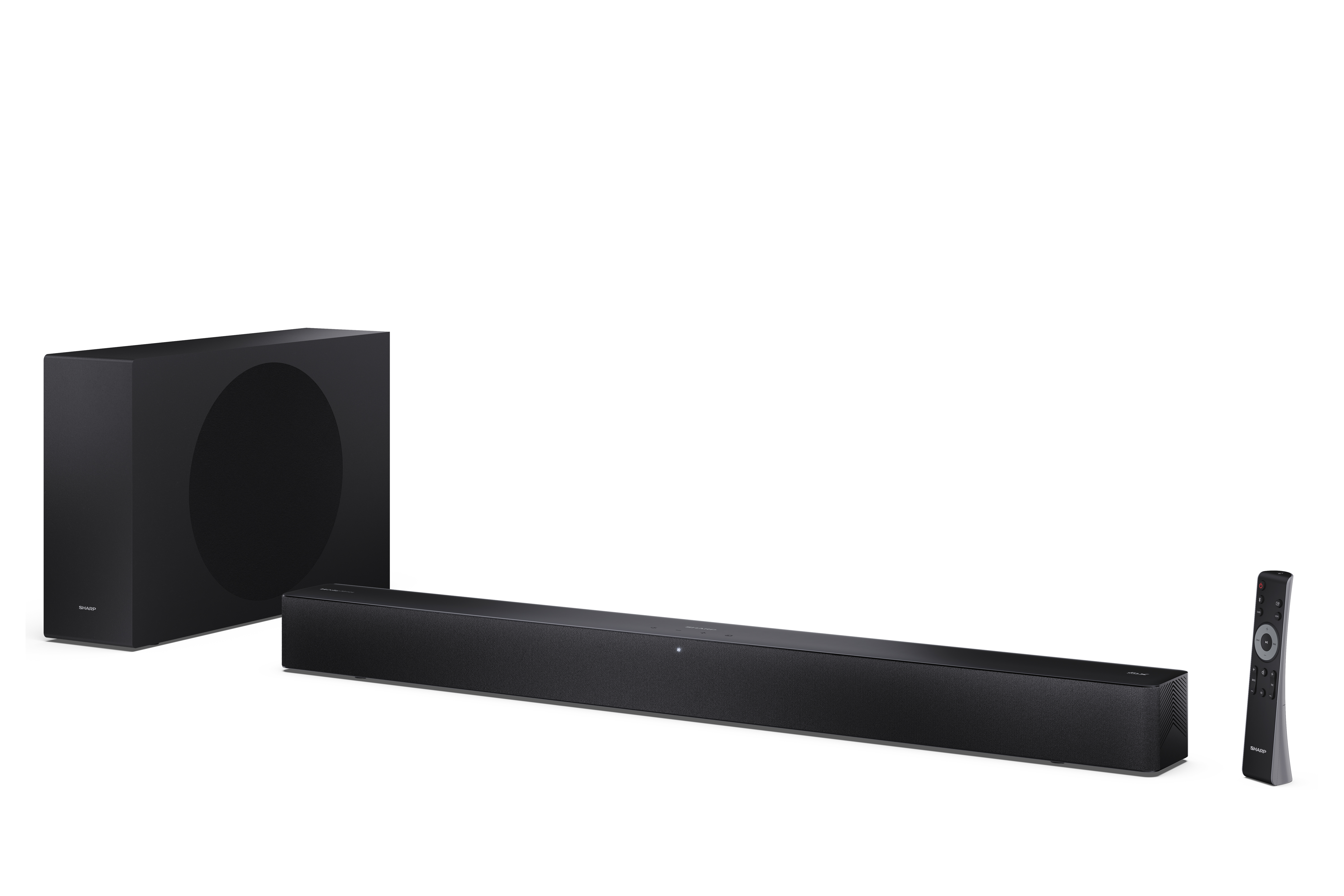 Sharp 2.1 Dolby Atmos/DTS Virtual:X Soundbar with Slim Wireless Subwoofer | HT-SBW310 | 330 W | Bluetooth | Black | Wireless connection