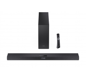 Sharp 2.1ch Ultra-slim Dolby Atmos/DTS Virtual: X Soundbar with Wireless Subwoofer | HT-SBW320 | 360 W | Bluetooth | Black | Wireless connection